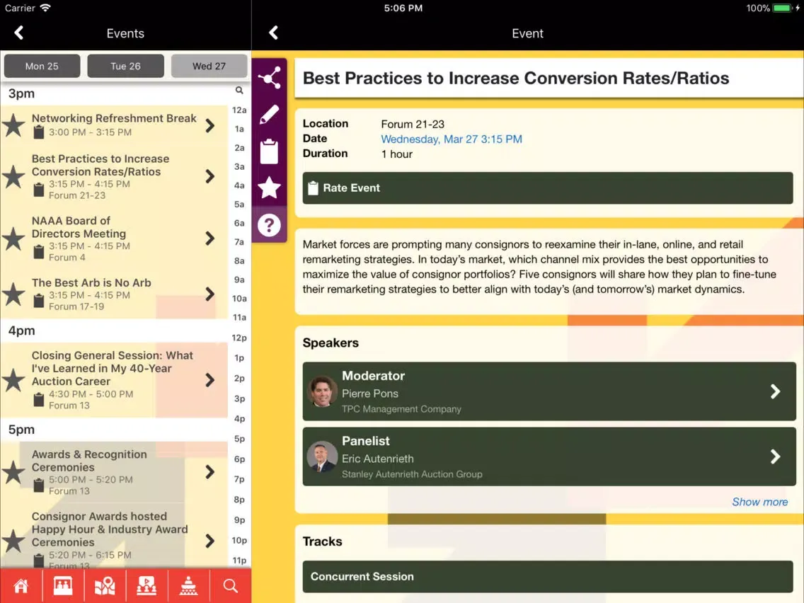 Captures d'écran de Conf of Automotive Remarketing iPad 