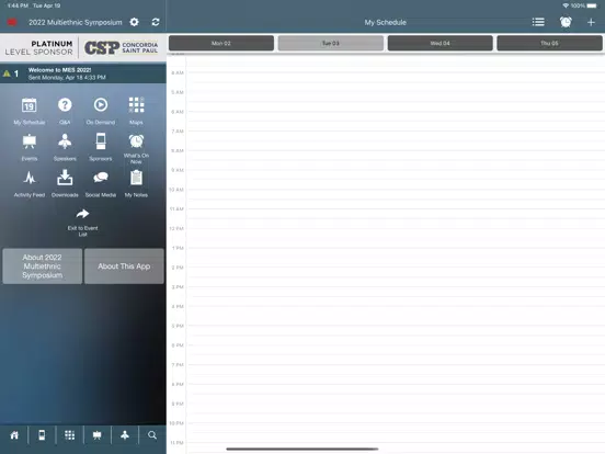 Concordia Seminary Events iPad  سکرین شاٹس