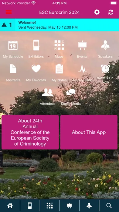ESC Eurocrim Conference App Screenshots
