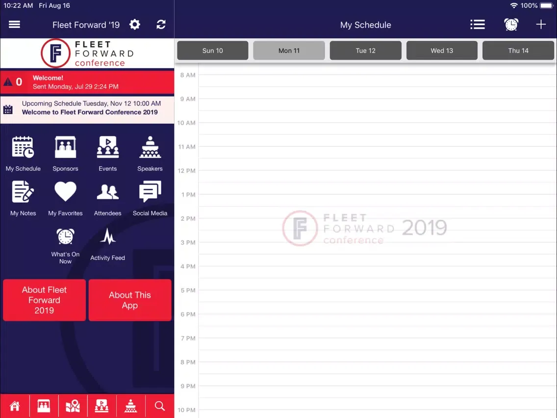 Capturas de pantalla de Fleet Forward Conference iPad 