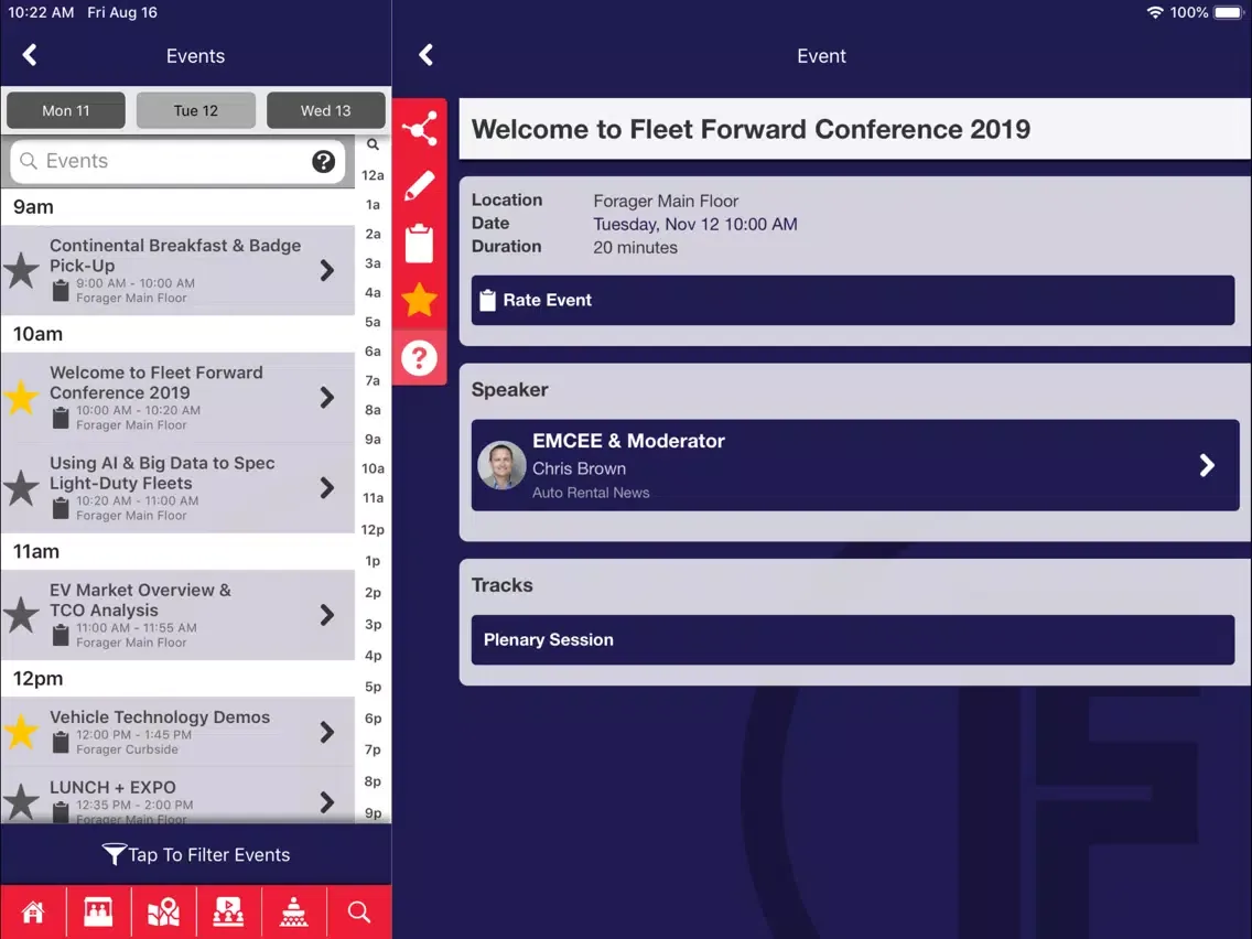 Capturas de pantalla de Fleet Forward Conference iPad 