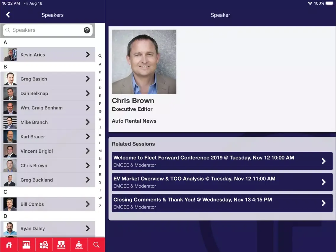 Capturas de pantalla de Fleet Forward Conference iPad 