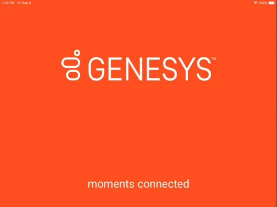 Ảnh chụp màn hình của Genesys Events iPad 