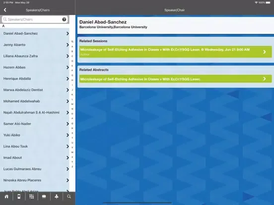 Capturas de pantalla de IADR Meeting App iPad 