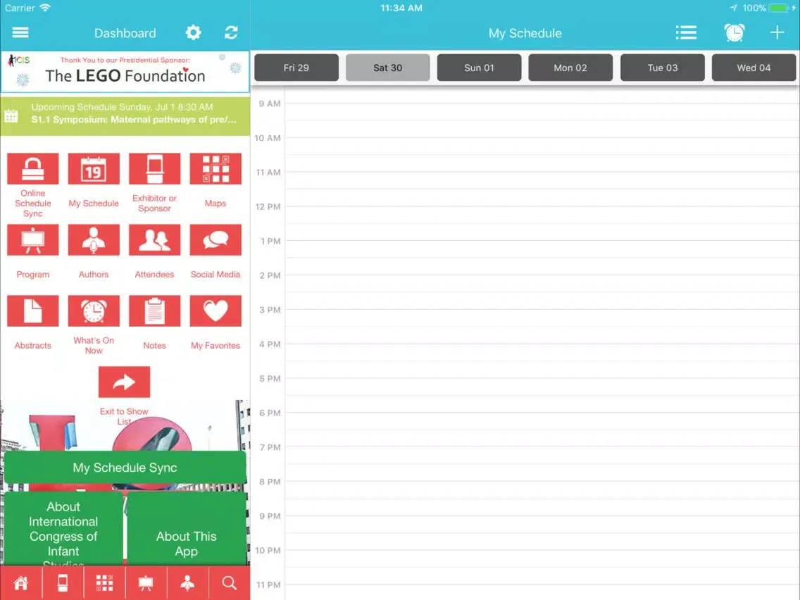 ICIS Biennial Congress iPad  Screenshots