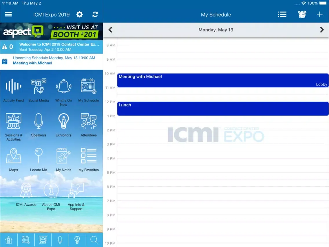 ICMI Events iPad  سکرین شاٹس