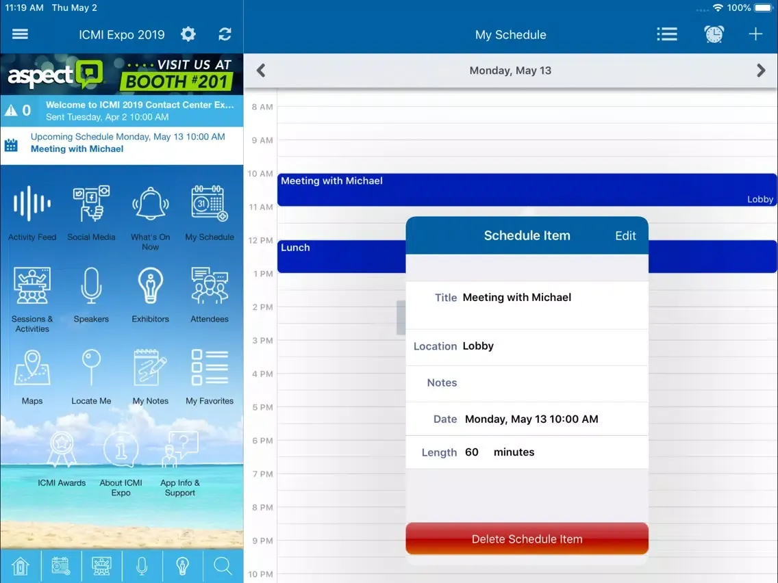 ICMI Events iPad  سکرین شاٹس