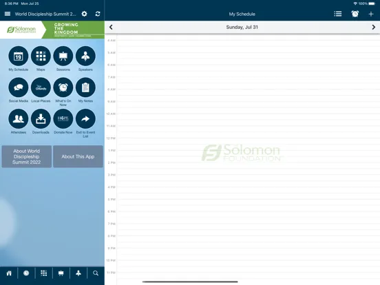 Screenshot di ICOC Events iPad 