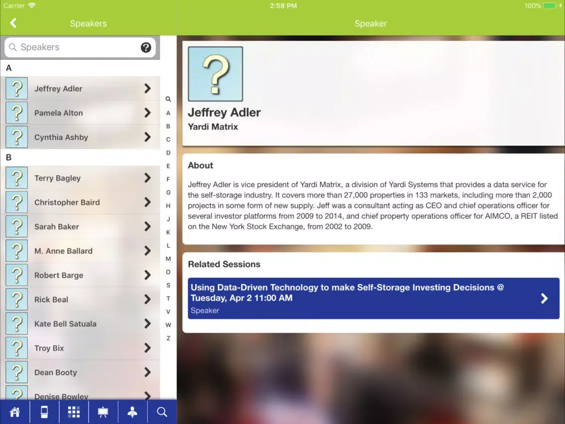 Screenshot di ISS World Expo iPad 