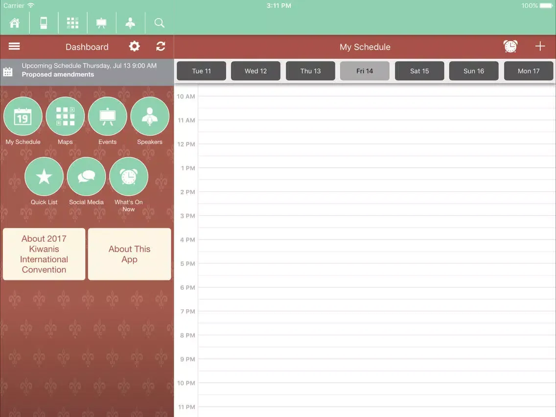 Captures d'écran de 2017 Kiwanis International Convention iPad 