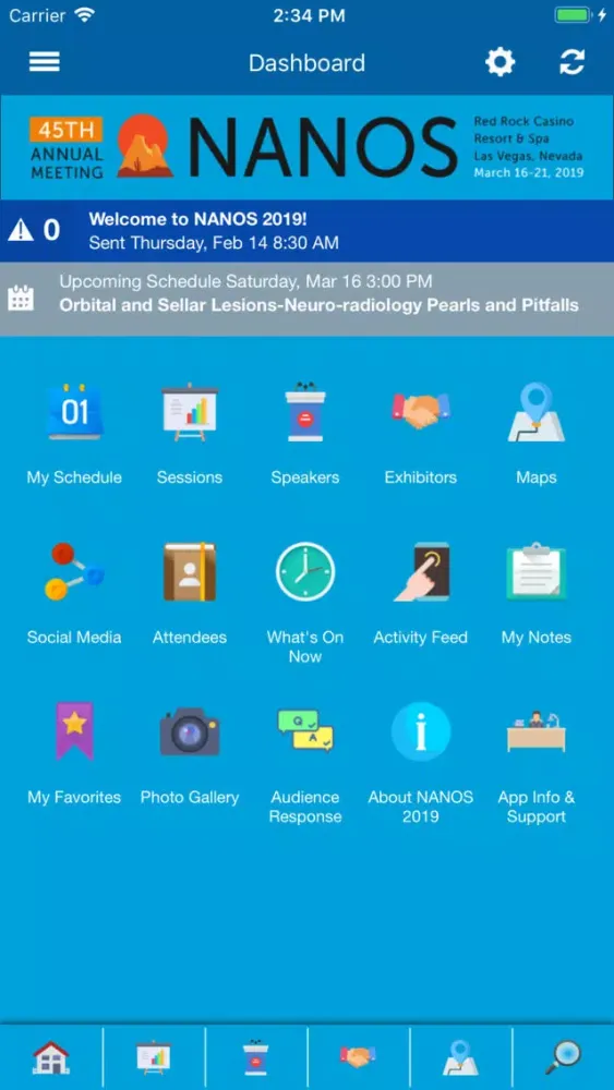 NANOS Meetings Screenshots