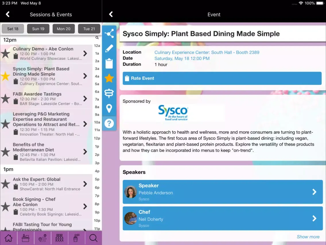 National Restaurant Assoc Show iPad  Screenshots