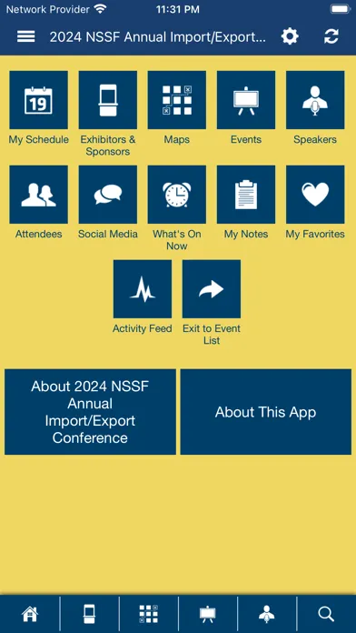 Screenshot di NSSF Events