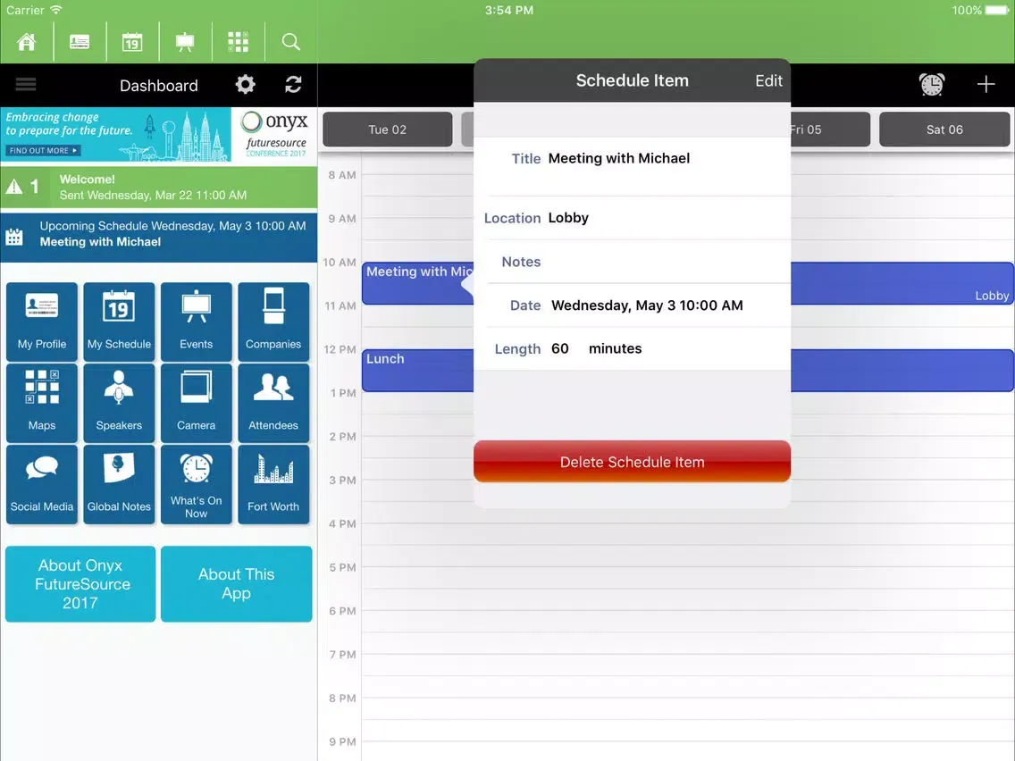 Onyx FutureSource 2017 iPad  Screenshots