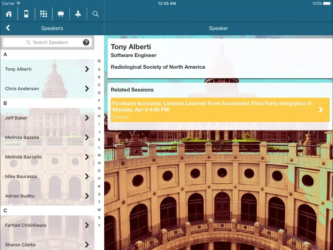 Скриншоты Personify Events iPad 
