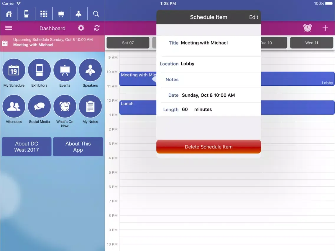 P&I's DC West 2017 iPad  سکرین شاٹس