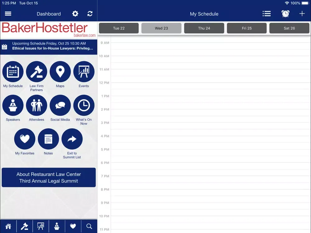 ภาพหน้าจอของ Restaurant Legal Summit iPad 