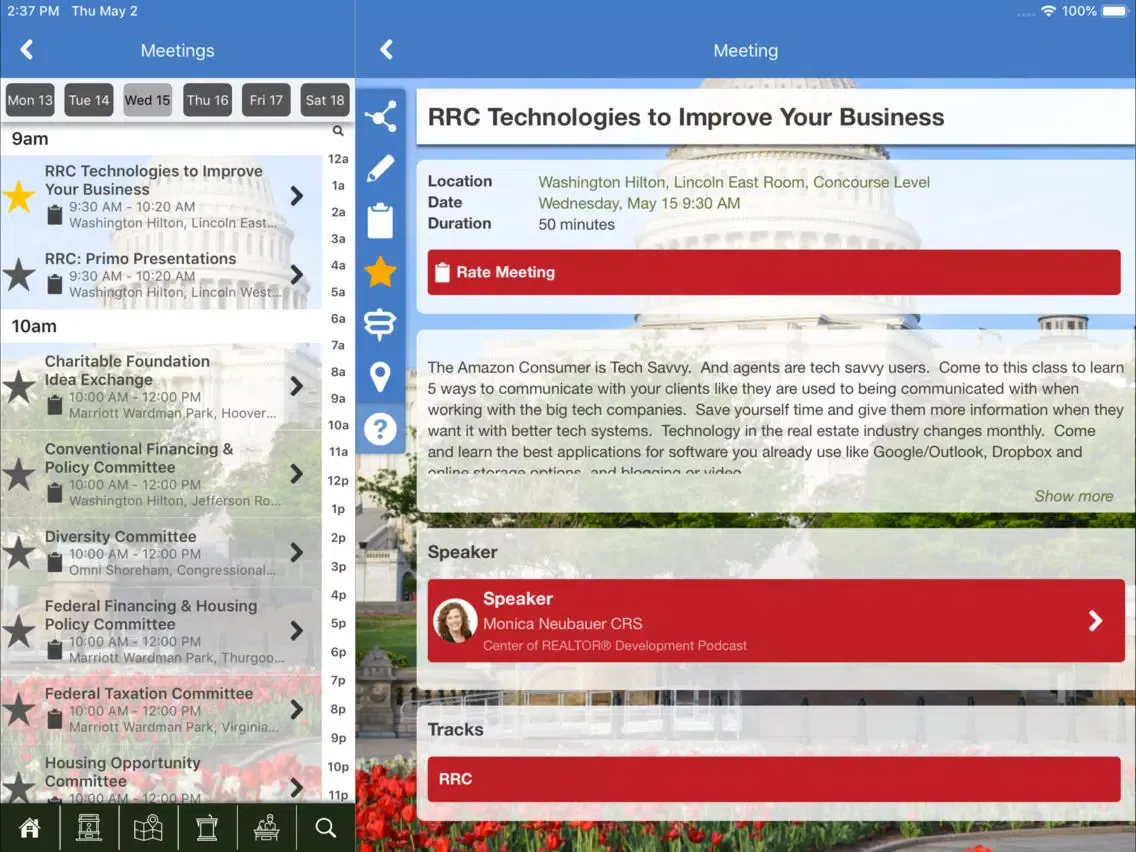 NAR Legislative iPad  Ekran Görüntüleri