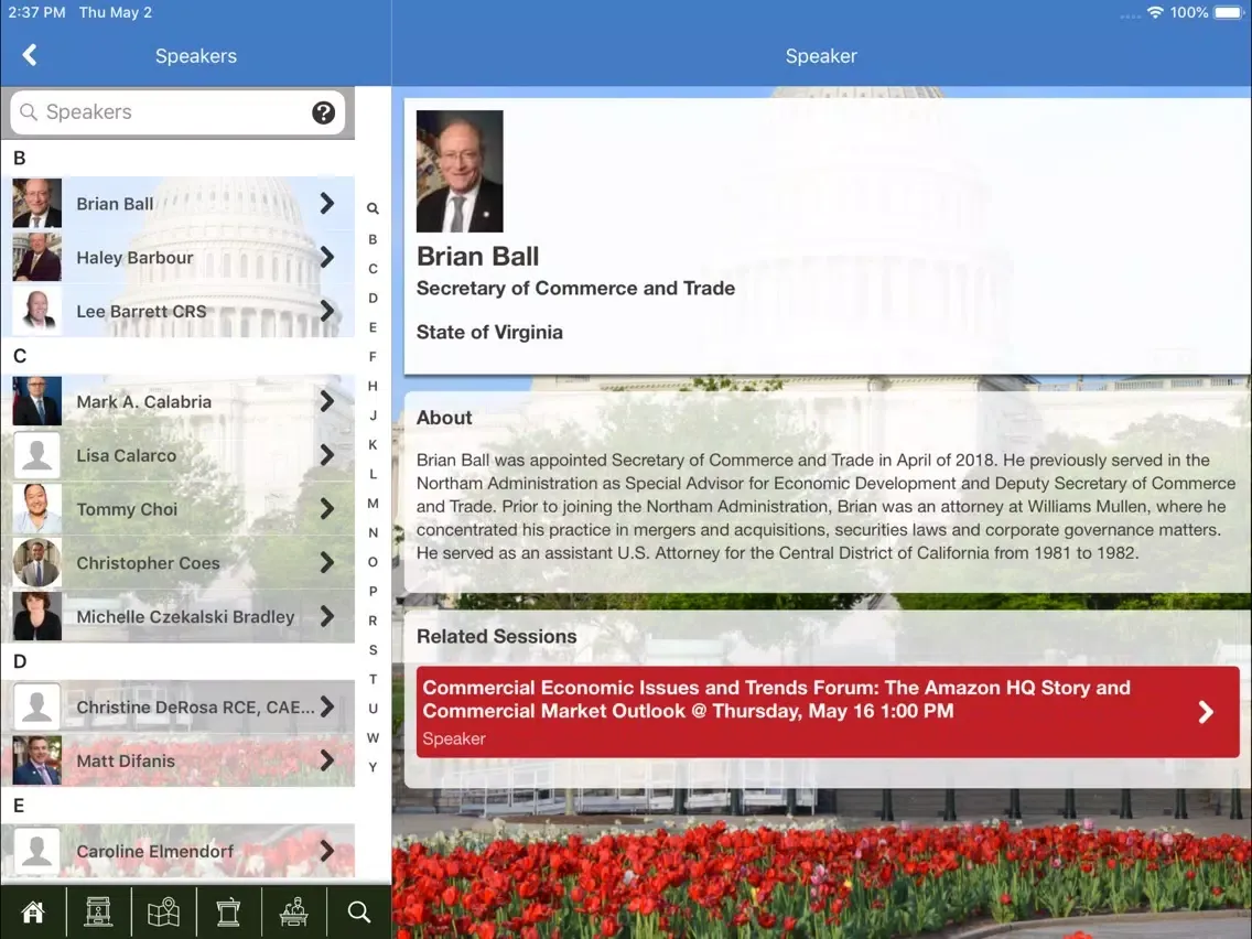 NAR Legislative iPad  Ekran Görüntüleri