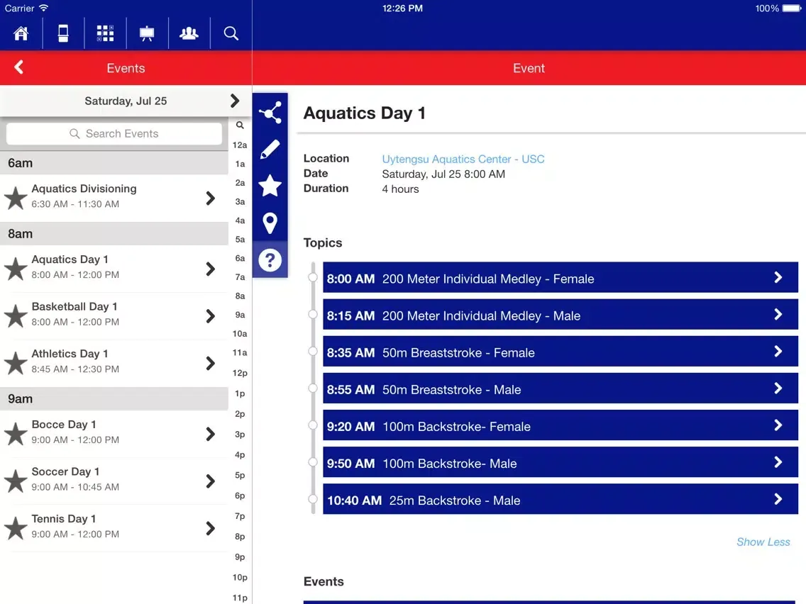 Special Olympics USA 2015 iPad 應用截圖