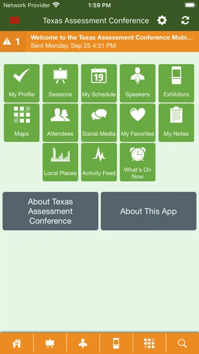 Zrzuty ekranu Texas Assessment/TACTP Conf.