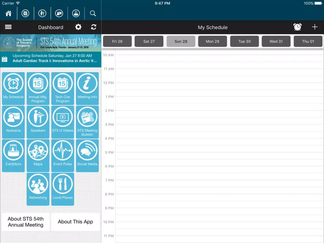 Capturas de pantalla de STS Meetings iPad 