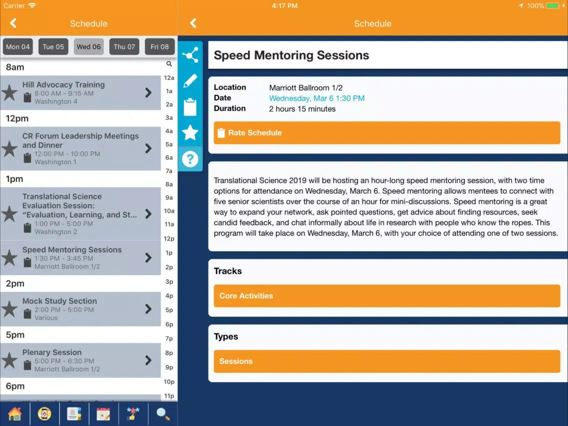 Tangkapan layar Translational Science Meeting iPad 