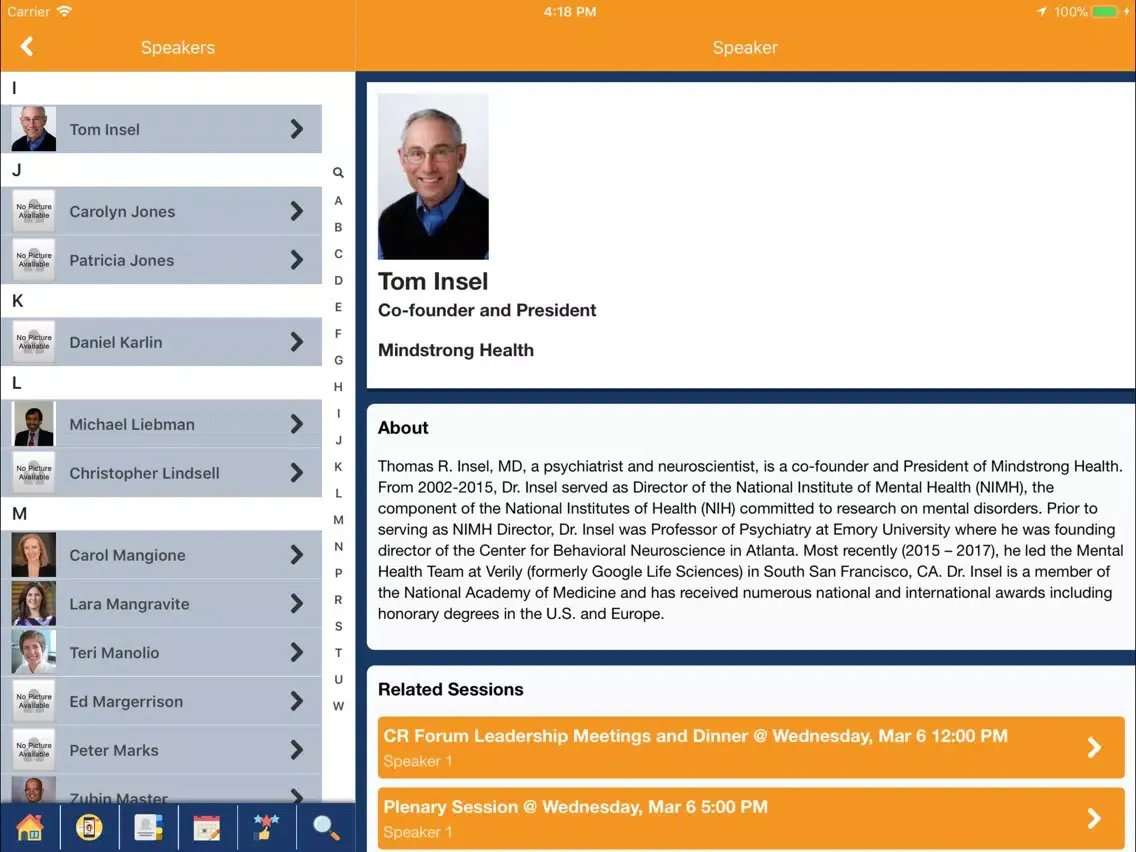 Tangkapan layar Translational Science Meeting iPad 