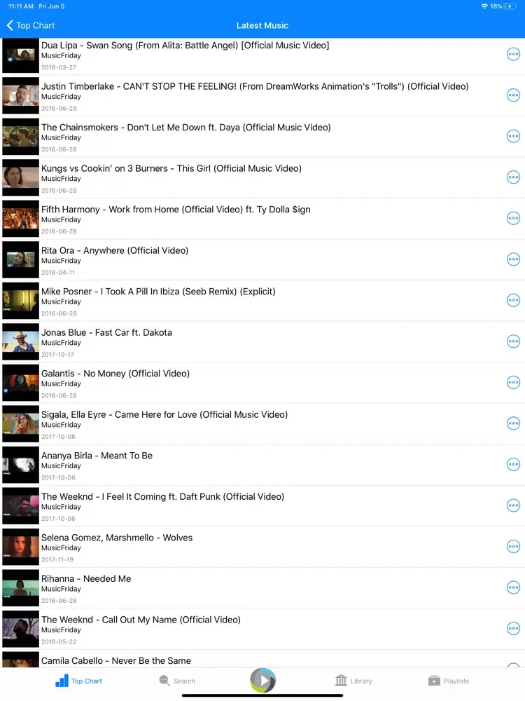 SnapTubi - Music Video Player iPad  স্ক্রিনশট