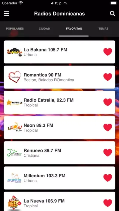 Ảnh chụp màn hình của DOMI RADIOS - Radio Dominican