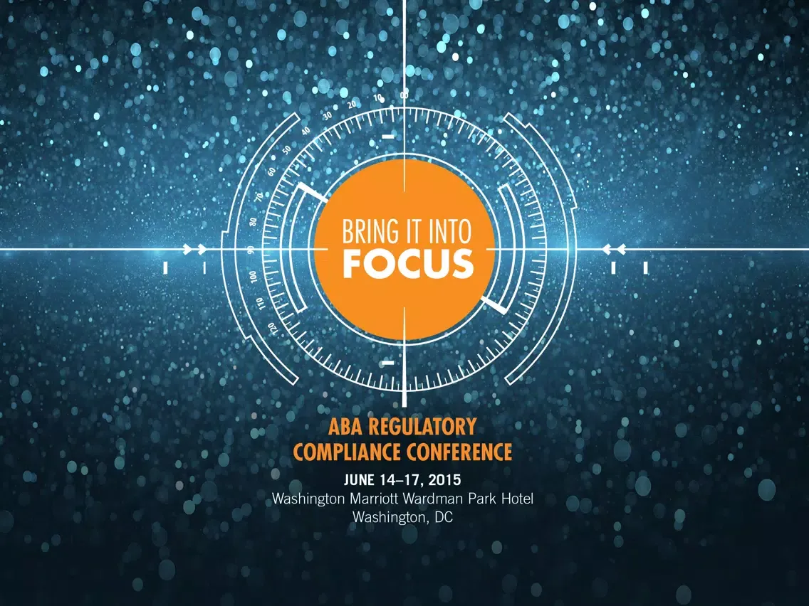 Tangkapan layar 2015 ABA Regulatory Compliance Conference iPad 