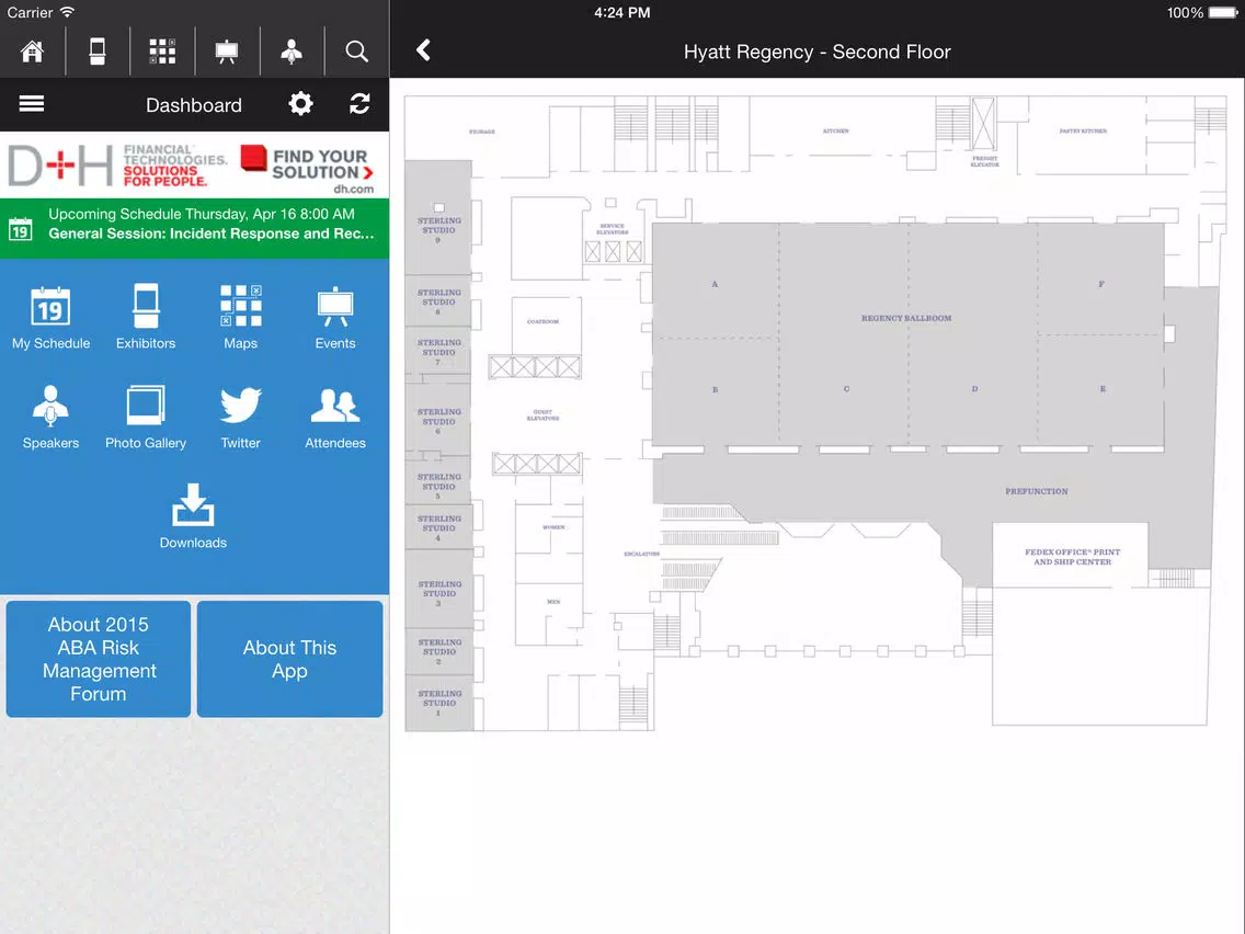Tangkapan skrin 2015 ABA Risk Management Forum iPad 