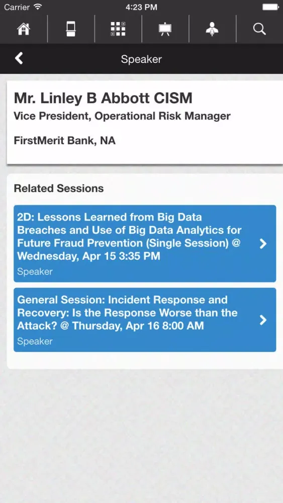 2015 ABA Risk Management Forum 스크린샷