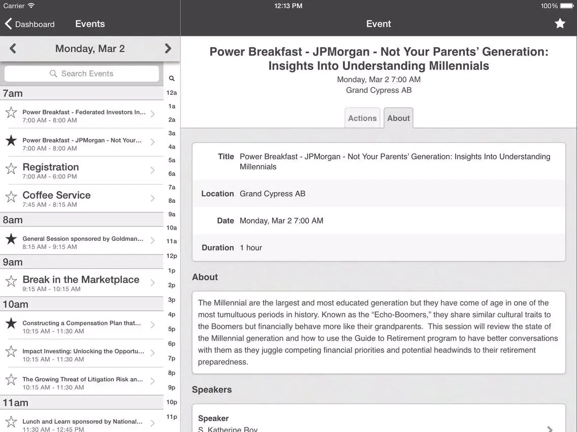 2015 ABA Wealth Management and Trust Conference iPad  سکرین شاٹس