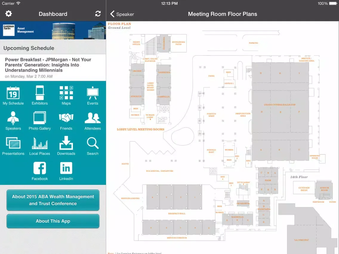2015 ABA Wealth Management and Trust Conference iPad  سکرین شاٹس