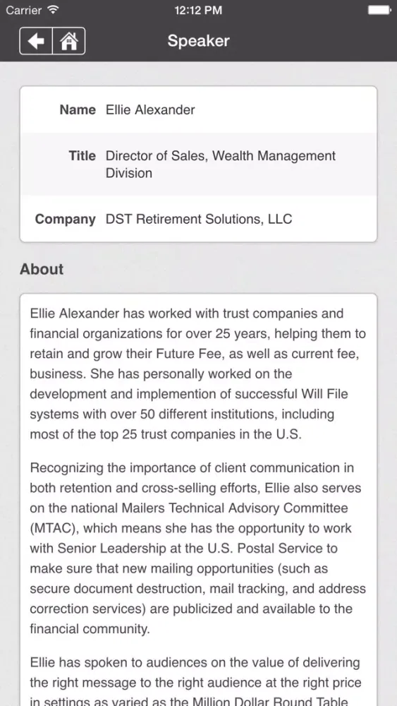 2015 ABA Wealth Management and Trust Conference سکرین شاٹس