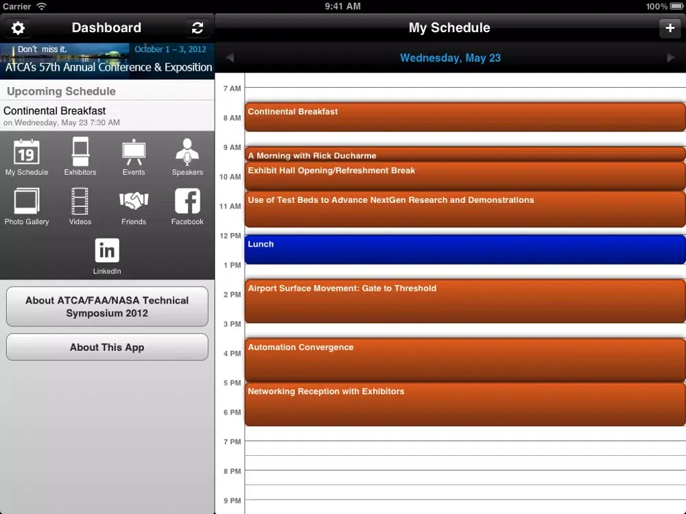ATCA/FAA/NASA Technical Symposium 2012 iPad  스크린샷