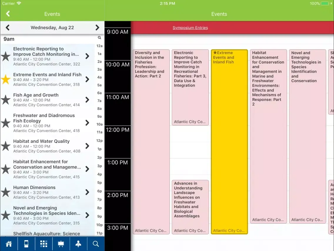 AFS Annual Meetings iPad  Screenshots