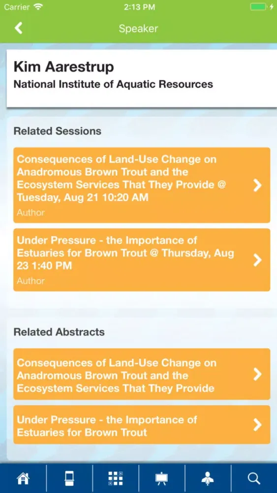 AFS Annual Meetings Screenshots