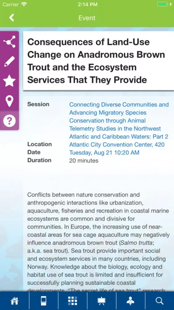 AFS Annual Meetings Screenshots