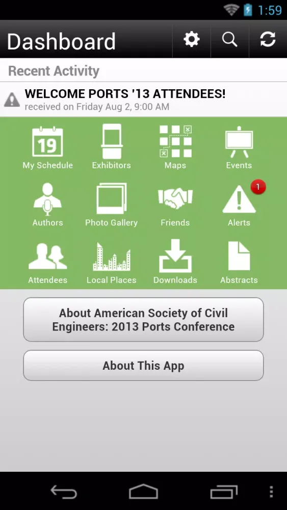 Zrzuty ekranu ASCE 2013 Ports Conference