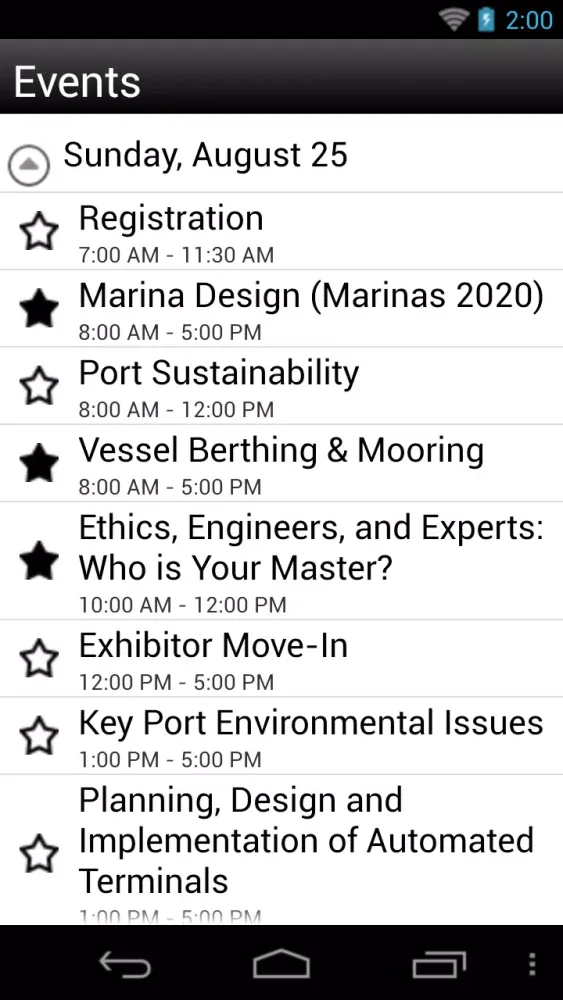 Zrzuty ekranu ASCE 2013 Ports Conference