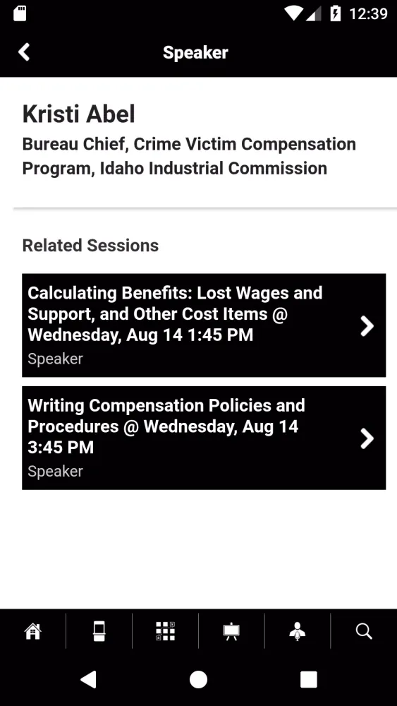 VOCA National Conference Screenshots