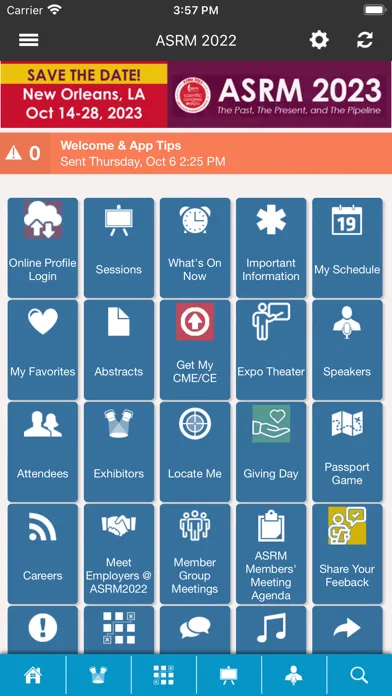 ASRM Events Gateway Screenshots
