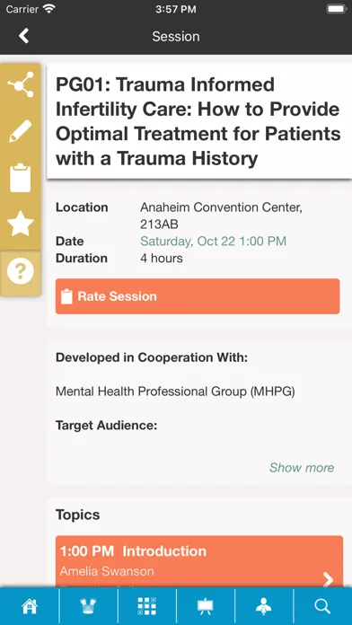 ASRM Events Gateway Screenshots