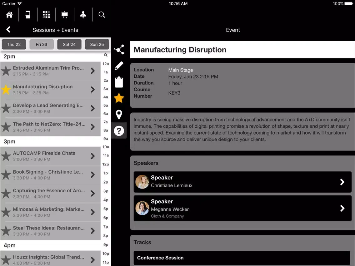 Capturas de tela do Dwell on Design iPad 