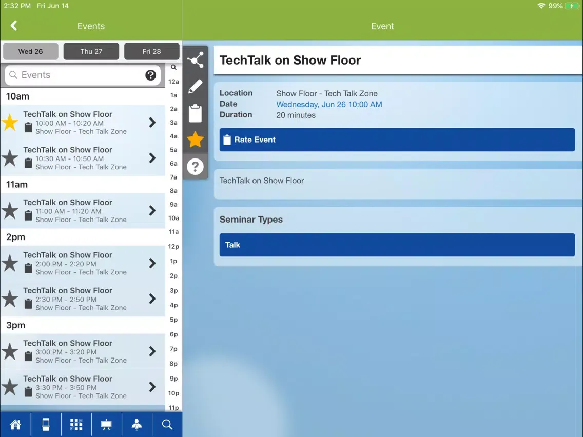 Capturas de tela do Forest Products Expo iPad 