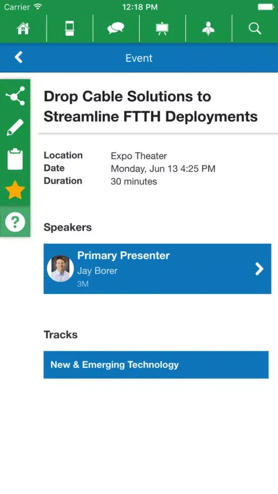 Capturas de tela do FTTH Connect 2016