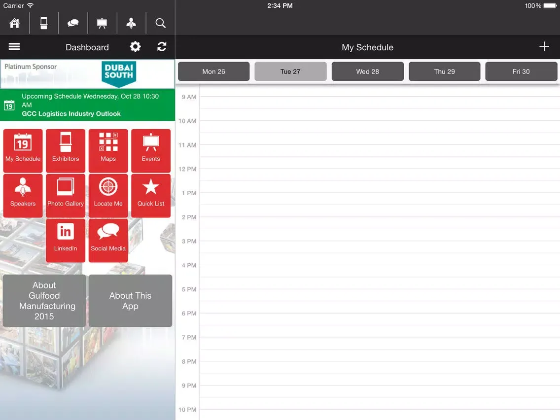 Ảnh chụp màn hình của Gulfood Manufacturing 2015 iPad 