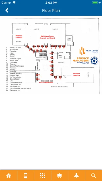 Zrzuty ekranu ACCA Events
